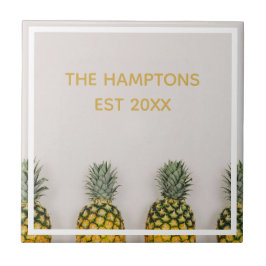 Jubiläumsfeier für tropische Ananas Fliese