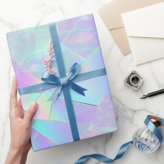 Jubiläumsfeier Geburtstag Iridescent Geschenkpapier (Schenken)
