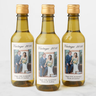 Jubiläumsfeier Geschenk Hochzeitsfoto Weinetikett