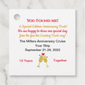 Jubiläumsfeier Geschenkanhänger (Vorderseite)