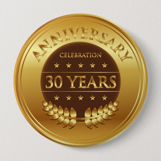 Jubiläumsfeier Gold Medaille Button (Vorderseite)