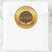 Jubiläumsfeier Gold Medaille Runder Aufkleber (Tasche)