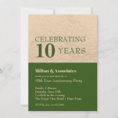 Jubiläumsfeier Green & Gold Einladung (Vorderseite)