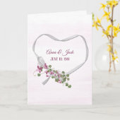 Jubiläumsfeier - Herz mit Namen Karte (Gelbe Blume)