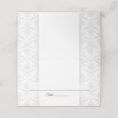 Jubiläumsfeier, Hochzeit, Occasion Damask anpassen Platzkarte (Außenseite Aufgefaltet)