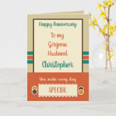 Jubiläumsfeier jeden Tag in Orange Karte (Gelbe Blume)