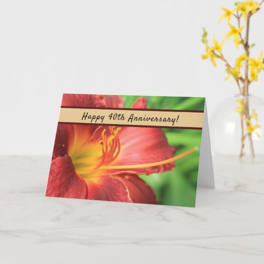 Jubiläumsfeier Karte (Gelbe Blume)