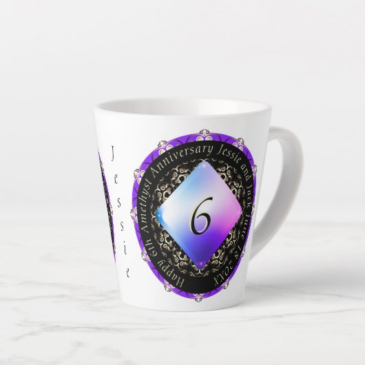 Jubiläumsfeier Latte Tasse (Rechte Ecke)