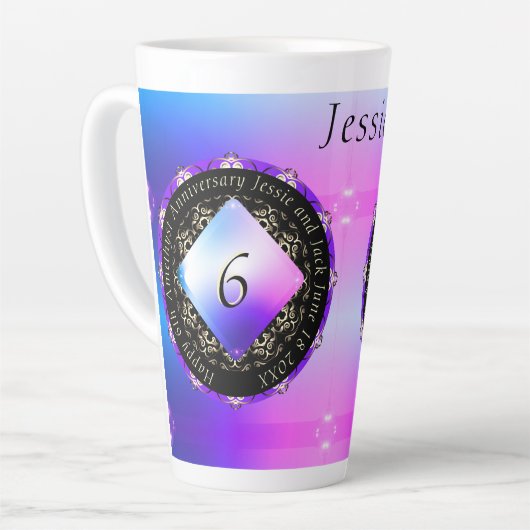 Jubiläumsfeier Latte Tasse (Linke Ecke)