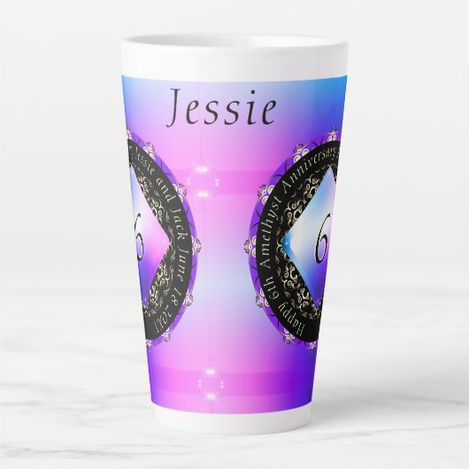 Jubiläumsfeier Latte Tasse (Vorderseite)