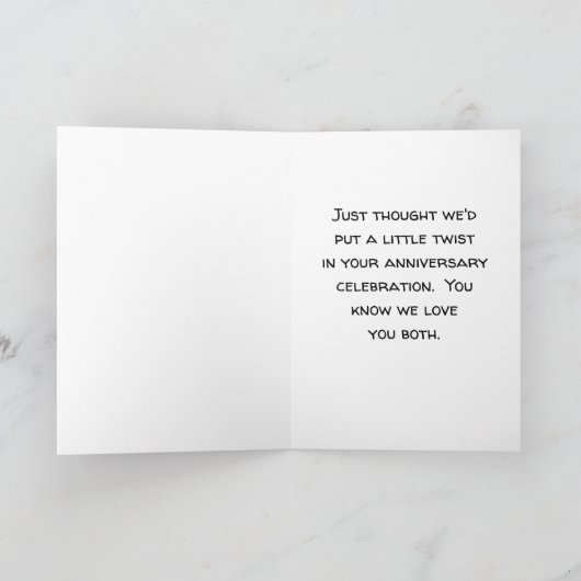 Jubiläumsfeier mit lustiger Tochter Karte (Innenseite)