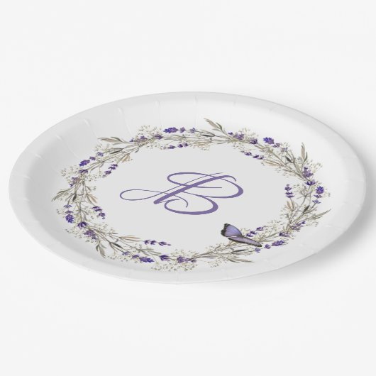 Jubiläumsfeier mit Monogram Pappteller (Schrägansicht)