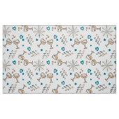 Jubiläumsfeier Muster Blue/Gold ID723 Stoff (Fat Quarter (45,7 x 55,9 cm))