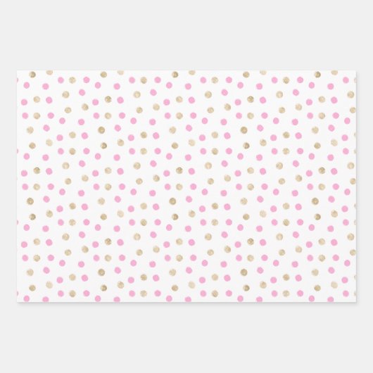 Jubiläumsfeier Muster Pink/Gold ID723 Geschenkpapier Set (Vorderseite 3)