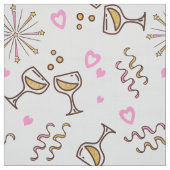 Jubiläumsfeier Muster Pink/Gold ID723 Stoff (Muster)