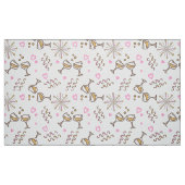 Jubiläumsfeier Muster Pink/Gold ID723 Stoff (Fat Quarter (45,7 x 55,9 cm))