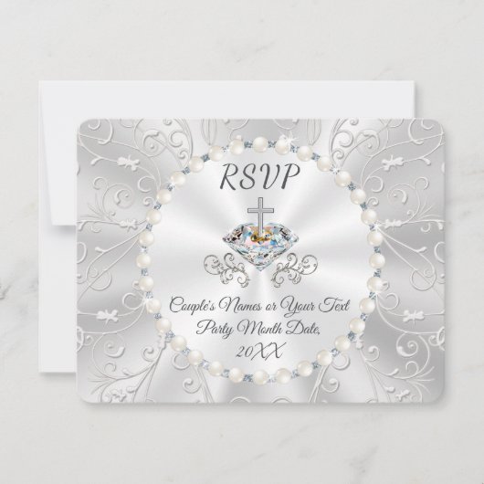 Jubiläumsfeier oder Hochzeitsfeier mit Wahlmöglich Einladung (Vorderseite)