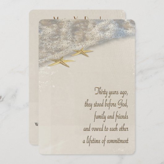 Jubiläumsfeier: Programm für neuerliche Hochzeiten (Vorne/Hinten)