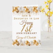 Jubiläumsfeier Son Daughter Ballon Karte (Gelbe Blume)