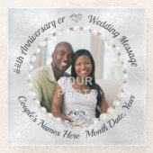 Jubiläumsfeier Untersetzer, Hochzeiten Foto Unters Glasuntersetzer (Vorderseite)