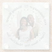 Jubiläumsfeier Untersetzer, Hochzeiten Foto Unters Glasuntersetzer (Rückseite)