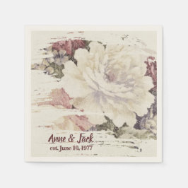 Jubiläumsfeier Vintage Rose Serviette