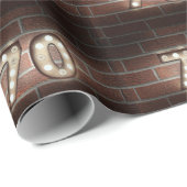 Jubiläumsfeuer aus Ziegelstein Geschenkpapier (Rolleneckpunkt)