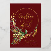 Jubiläumsfeuer Folien Feiertagskarte (Vorderseite)