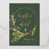 Jubiläumsfeuer Folien Feiertagskarte (Vorderseite)