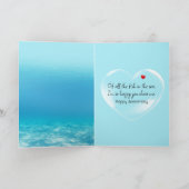 Jubiläumsfisch mit Blasen-Karte Karte (Innenseite)