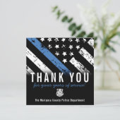 Jubiläumsflagge der Polizei Dankeskarte (Stehend Vorderseite)