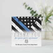 Jubiläumsflagge der Polizei Dankeskarte (Stehend Vorderseite)