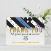 Jubiläumsflagge der Polizei Dankeskarte (Stehend Vorderseite)