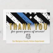 Jubiläumsflagge der Polizei Dankeskarte (Vorne/Hinten)