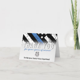 Jubiläumsflagge der Polizei Dankeskarte