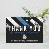 Jubiläumsflagge der Polizei Dankeskarte (Stehend Vorderseite)