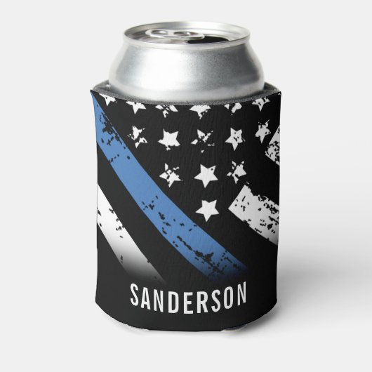 Jubiläumsflagge der Polizei Dosenkühler (Kanne Rückseite)