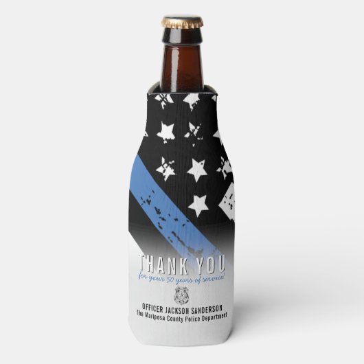 Jubiläumsflagge der Polizei Flaschenkühler (Flaschenvorderseite)