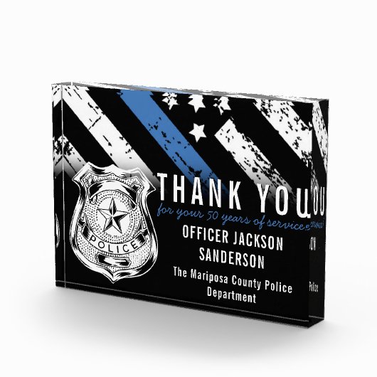 Jubiläumsflagge der Polizei Fotoblock (Rechts)