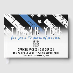 Jubiläumsflagge der Polizei Gästebuch