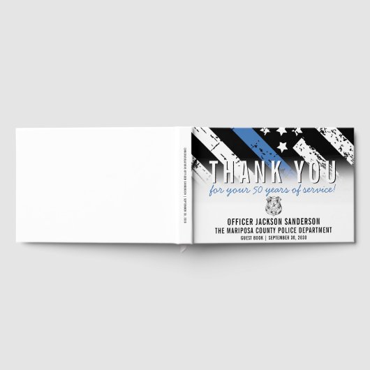 Jubiläumsflagge der Polizei Gästebuch (Voll)