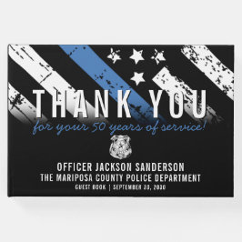 Jubiläumsflagge der Polizei Gästebuch