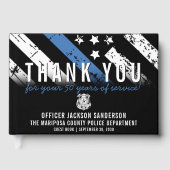 Jubiläumsflagge der Polizei Gästebuch (Vorderseite)