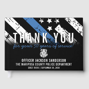 Jubiläumsflagge der Polizei Gästebuch