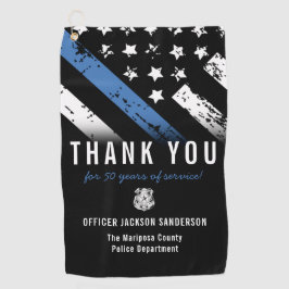 Jubiläumsflagge der Polizei Golfhandtuch