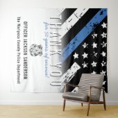 Jubiläumsflagge der Polizei Wandteppich (Beispiel (Horizontal))