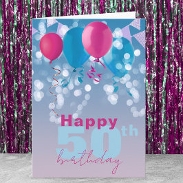 Jubiläumsflüge auf Balloons Lights Jagd Fahnen 50. Karte