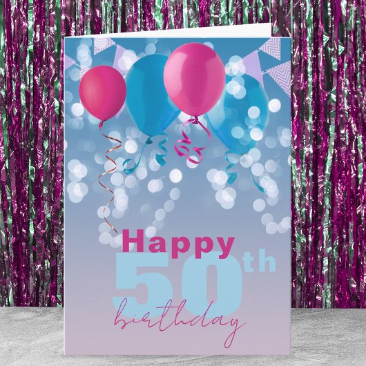 Jubiläumsflüge auf Balloons Lights Jagd Fahnen 50. Karte