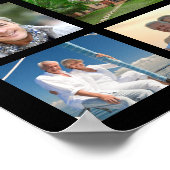 Jubiläumsfoto Collage 39 Bilder Custom Black Poster (Ecke)