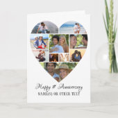 Jubiläumsfoto Collage Custom Karte (Vorderseite)